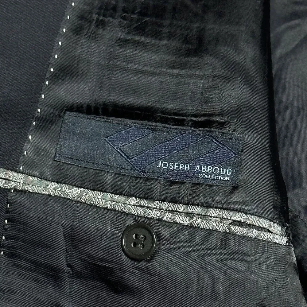 Joseph Abboud Loro Piano Wool‎ Dark Navy Two Button Blazer Jacket Men's Size 48R - Picture 5 of 16